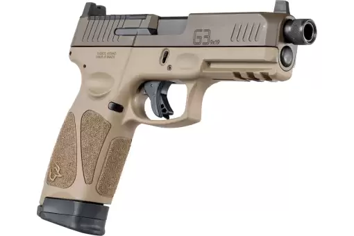 T.O.R.O. Cerakote Patriot Brown Tan 9mm Luger Full Size 17 Rds. Tall Co-Witness Sights