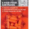 Champion 6 Pair Foam Ear Plugs 32 DB