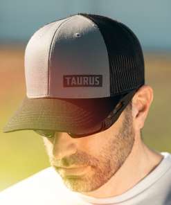 Taurus Logo Charcoal/Black High Profile Mesh Hat