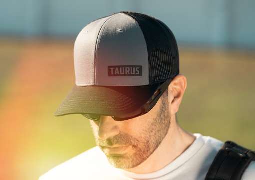 Taurus Logo Charcoal/Black High Profile Mesh Hat