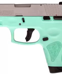 Matte Stainless / Cyan 9mm Luger Compact 7 Rds.