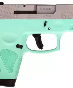 Matte Stainless / Cyan 9mm Luger Compact 7 Rds.