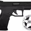 Hard Anodized Black 22 LR Black Polymer Frame 16-Round With Manual Safety